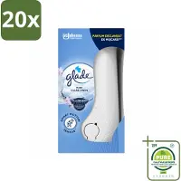 Glade 20 x - Houder Sense & Spray - Pure Clean Linen - 18 ml - Grootverpakking - Vaatwasstrips - Geurverspreiding - Luchtverfrisser - Bewegingssensor - Frisse Geur - Linnengoed Geur