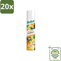 Batiste 20 x - Tropical - Droogshampoo - Tropische Geur - Verfrist en Stylet - 200ml - Wasstrips - Droogshampoo - Tropische Geur - Fris Haar - Vet Haar - Haarkleur