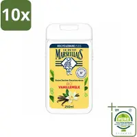Le Petit Marseillais 10 x – Douchecrème – Lait de Vanille Bio – Extra zacht – 250 ml - Grootverpakking - Vaatwasstrips - Douchecrème - Vanille - Bio - Huid Verzorgen - Natuurlijke Douchecrème