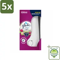 Glade 5 x - Houder Sense & Spray - Relaxing Zen - 18 ml - Grootverpakking - Vaatwasstrips - Geurverspreiding - Automatische Geur - Rustgevende Geur - Luchtverfrisser - Bewegingssensor