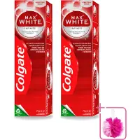 Colgate 2 x – Max White Infinite – Tandpasta – 75 ml - Bulkverpakking - Witte tanden - Douchemop - Tandpasta