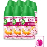 Air Wick 6 x - Luchtverfrisser Navulling - Zalige Zomer - Automatische Spray - 250 ml - Bulkverpakking - Zomerse geur - Douchemop - Geurverspreider