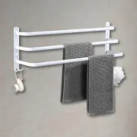 Arhatreya Witte Wandrek voor Handdoeken, 3 Armen met 2 Haken, 60cm