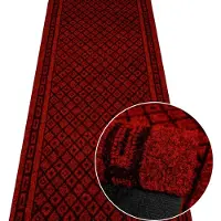 Oxide Moderne Instapmat op Maat - 100cm Breed, Rood met Ruitpatroon