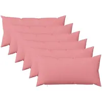 vidaXL Kussen met kussen HEERLEN 6 st Roze Stof