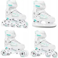 Raven Spirit 4-in-1 Schaatsen/Skeelers Wit/Mint Maat 33-36