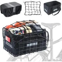 Famanu - Fietsmand achter met waterdichte tas, ideaal voor boodschappen en huisdieren