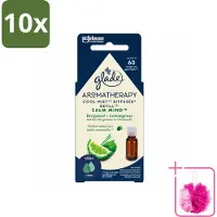 Glade 10 x – Aromatherapy Mist Diffuser Navulling – Calm Mind – 17,4 ml - Bulkverpakking - Aromatherapie - Douchemop - Ontspanning