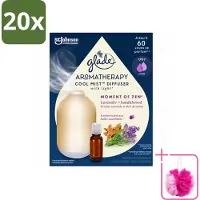 Glade 20 x – Aromatherapy Mist Diffuser – Starterpakket – Houder + Moment of Zen Navulling - 17,4 ml - Bulkverpakking - Aromatherapie - Douchemop - Ontspanning