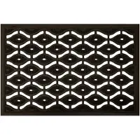 Perfect Home Buitenmat Deurmat Rubber Open Structuur 45x75 cm - Zwart
