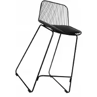 Elior Design Hocker Zwart met Kussen - Industrieel & Comfortabel