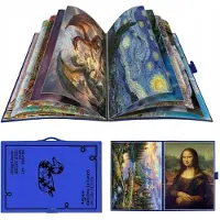 Nikcorp Puzzle Opbergmap met 20 Vakken - 1000 Stukjes - Blauw