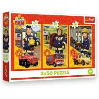 Trefl Puzzel 3x50 Stuks - Brandweerman Sam, Brandweerteam