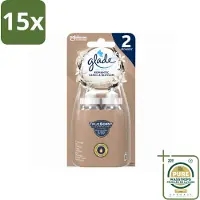 Glade 15 x - Sense & Spray - Romantic Vanillebloesem - 2 × 18 ml - Wasstrips - Romantische Geur - Luchtverfrisser - Geurverspreider - Automatische Geur - Essentiële Oliën