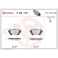 Brembo Remblokkenset, schijfrem P 83 174