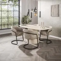Hoyz Collection - Eetkamertafel Elio - Beige - 90x180x76 cm