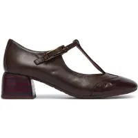 Hispanitas Dames Leren schoenen Warschau bordeauxrood (38), Leer, 1 tot 3 cm, Gesp, Casual, Granaatappel BHI265094