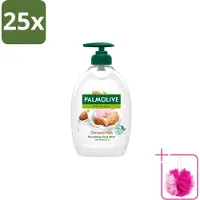 Palmolive 25 x - Handzeep - Met Pomp - Almond Milk - 500ml - Bulkverpakking - Handzeep - Douchemop - Melk