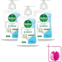 Dettol 3 x - Handzeep - Gentle - Kamille & Katoenbloesem - 250 ml - Bulkverpakking - Handzeep - Douchemop - Antibacterieel