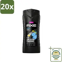 Axe 20 x XL - 3-in-1 Douchegel - Alaska - Ocean Air & Bergamot - 12hrs Long Lasting Scent - 400 ml - Wasstrips - Douchegel - Oceaanlucht - Bergamot - Frisheid - 3-in-1