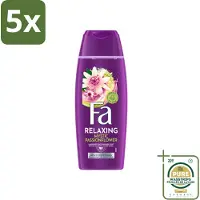 Fa 5 x – Douchegel – Mystic Moments Shea Butter & Passion Flower – 250 ml - Wasstrips - Douchegel - Hydraterende Douchegel - Shea Butter - Passiebloesem - Luxe Douchegel