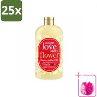 Treaclemoon 25 x – Bad- & Douchegel – Rouge Love Story – 500 ml - Bulkverpakking - Bad en douchegel - Douchemop - Gember