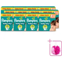 Pampers 12 x – Luiers – Baby Dry Maat 3 – 150 Luiers - Bulkverpakking - Baby-dry luiers - Douchemop - Lekken voorkomen