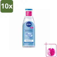 Nivea 10 x – Micellair Reinigingswater – Refreshing – 200 ml - Bulkverpakking - Gezichtsreiniger - Douchemop - Micellair water