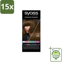 Syoss 15 x - Haarverf - 4-6 Honey Brown - 1 Haarkleuring - Grootverpakking - Vaatwasstrips - Haarverf - Permanente Haarverf - Haarkleur - Haarverf 4-6 Honey Brown - Haarverf Met Keratine