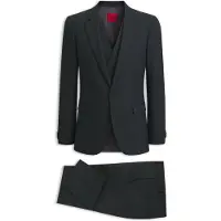 HUGO Driedelig extra slim-fit pak met microdessin Maat 46