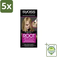 Syoss 5 x - Haarverf - Root Touch-up - BR1 Middenblond - 1 Haarkleuring - Grootverpakking - Vaatwasstrips - Haartint - Uitgroeikleuring - Root Touch-up - Haarverf - Haarkleur