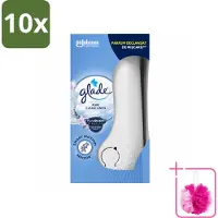 Glade 10 x - Houder Sense & Spray - Pure Clean Linen - 18 ml - Bulkverpakking - Geurverspreiding - Douchemop - Luchtverfrisser
