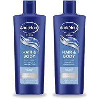Andrélon 2 x – Shampoo – Hair & Body Men – 400 ml - Voordeelverpakking - 2 stuks