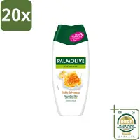 Palmolive 20 x – Douchecrème – Milk & Honey - 250 ml - Wasstrips - Douchecrème - Voedende Douchecrème - Melk En Honing - Huid Verzorging - Hydraatende Douchecrème