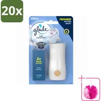 Glade 20 x - Houder Touch & Fresh - Pure Clean Linen - 10 ml - Bulkverpakking - Frisse geur - Douchemop - Linnengoed