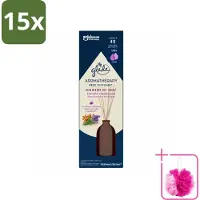 Glade 15 x - Geurstokjes Moment van Zen - Aromatherapie Geurverspreiding - 80 ml - Bulkverpakking - Geurstokjes - Douchemop - Aromatherapie