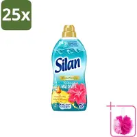 Silan 25 x Aromatherapy - Wasverzachter - Relaxing Maldives - Essentiële Oliën en Langdurige Parfum - 48 Wasbeurten - 1.056L - Bulkverpakking - Wasverzachter - Douchemop - Tropische geur