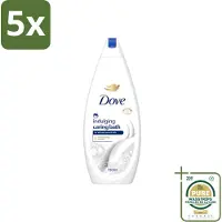 Dove 5 x – Badcrème – Indulging Cream – 720 ml - Wasstrips - Badcrème - Badcrème 720 Ml - Badcrème Voor Huid - Badcrème Voor Zintuigen - Zachte Reiniging
