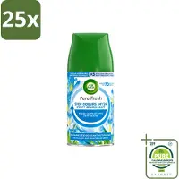 Air Wick 25 x – Navulling – Freshmatic Pure Lentedauw – 250 ml - Grootverpakking - Vaatwasstrips - Lentedauw - Geur - Parfum - Geurverspreiding - Geurneutralisatie