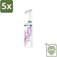 Febreze 5 x Spray - Zero % - Orchidee - Luchtverfrisser - 300ml - Wasstrips - Luchtverfrisser - Geuren Verwijderen - Orchidee Geur - Frisse Geur - Zero %
