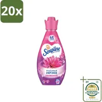 Soupline 20 x – Wasverzachter – Infinite Freshness Floral Happiness – 800 ml - Wasstrips - Wasverzachter - Frisheid - Geur - Zachtheid - Wasgoed