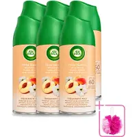 Air Wick 6 x - Luchtverfrisser Navulling - Witte Perzik - Automatische Spray - 250 ml - Bulkverpakking - Luchtverfrisser - Douchemop - Geurverspreiding