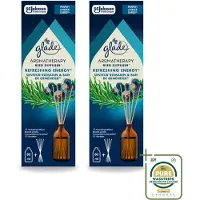 Glade 2 x - Geurstokjes Verfrissende Energie - Aromatherapie Geurverspreiding - 80 ml - Wasstrips - Geurstokjes - Aromatherapie - Energie - Geurverspreiding - Geur