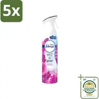 Febreze 5 x Amethist Luchtverfrisser Spray - Frisse Bloemen Geur - 300ml - Wasstrips - Luchtverfrisser - Geurverwijdering - Frisse Geur - Amethyst - Amethyst Bloesem Droom