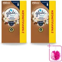 Glade 2 x - Touch & Fresh Navulling - Sensual Sandelhout Jasmijn - 2 × 10 ml - Bulkverpakking - Geur navulling - Douchemop - Sensual Sandalwood Jasmine