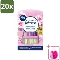 Ambi Pur 20 x - 3Volution - Navulling - Vleugje Bloesem - 20 ml - Bulkverpakking - Geurverspreider - Douchemop - Frisheid