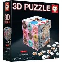 Educa 3D Kartonnen Kubus Puzzel 6-in-1, 216 Elementen, Vanaf 6 Jaar