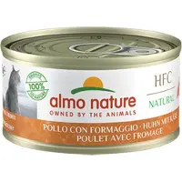 Almo Nature 48x HFC Natural Kattenvoer Nat Blikje Kip & Kaas 70 gr