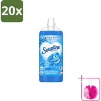 Soupline 20 x – Wasverzachter – Active Fresh Frisheid van Blauwe Anjer – 2 L - Bulkverpakking - Wasverzachter - Douchemop - Frisheid
