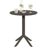 CLP Lacota Tuintafel - Rond 60 cm - Weerbestendig - UV-bestendig - Voor balkon - taupe